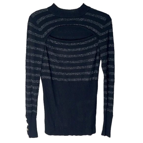 Guess Tops - ❤️ GUESS Long Sleeve Top front cutout sweater with metallic detail Size M